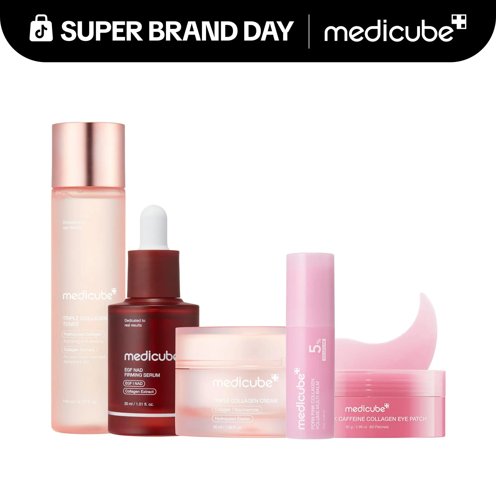 [NEW] [Medicube] Gatekeeping My Real Age Set | 5-Step Longevity, Anti- Aging Routine L PDRN & Volufiline & Collagen & NAD+ EGF Complex L Cares for Look of Fine Lines, Firming Care, Radiant & Youthful Looking, Plumping | Korean Skincare, K-Beauty
